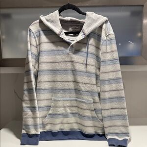Flag & Anthem Gray Hooded Sweater with Stripes